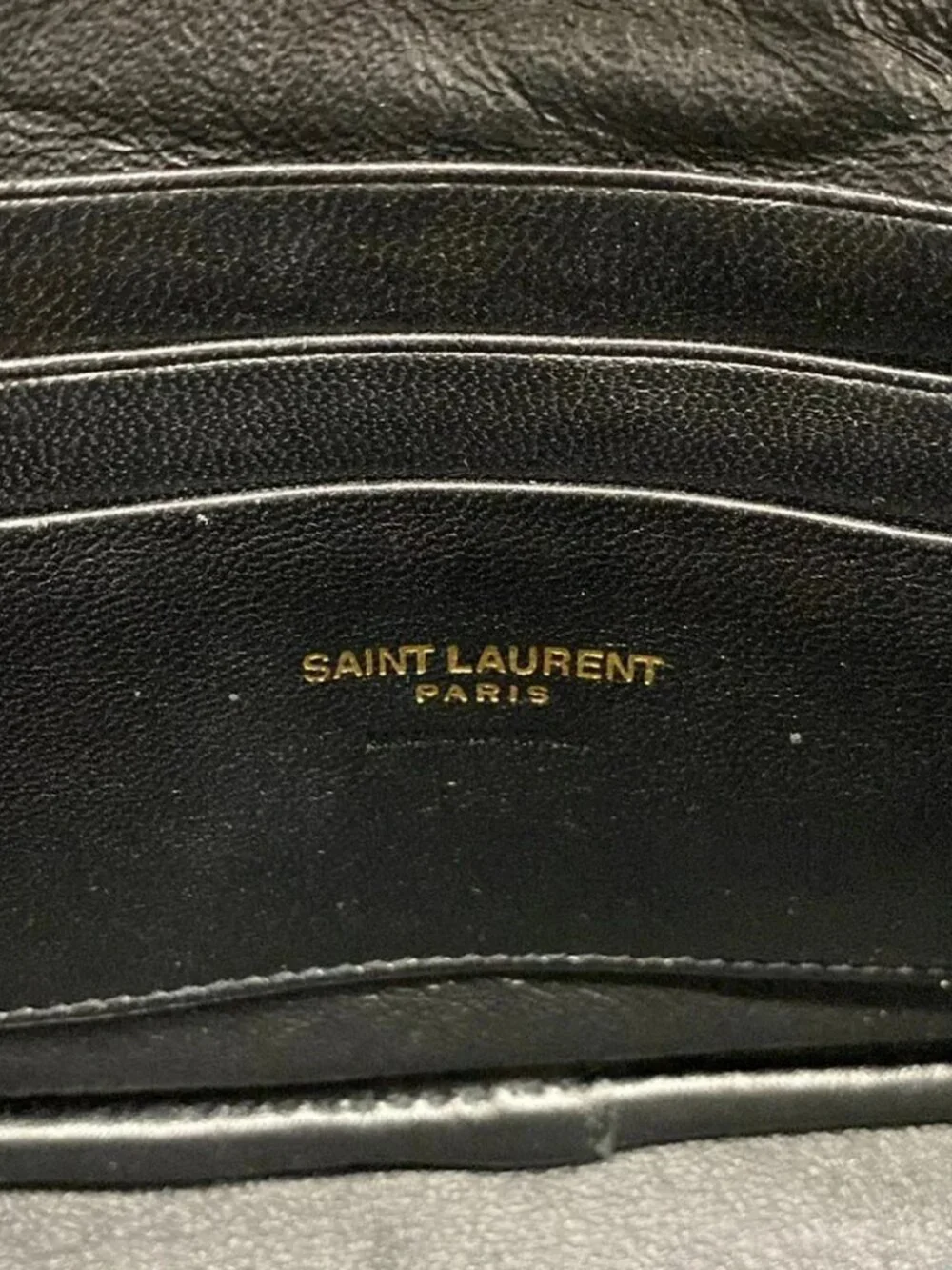 SAINT LAURENT PARIS Lou Mini Bag 612579 Pink Beige Leather Shoulder Bag
